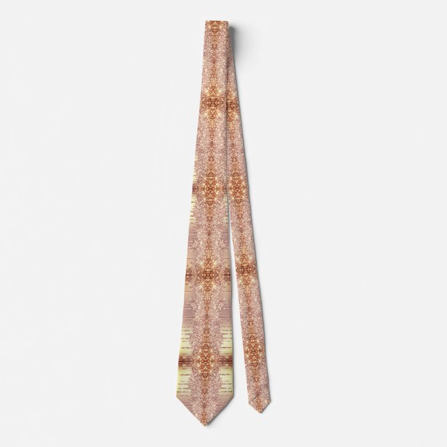 Gold Glitter Sparkle Drips Tie (Front)