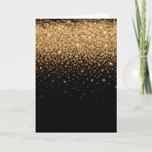 Gold Glitter Sparkle Elegant Luxury Texture        Card