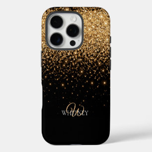 Gold Glitter Sparkle Elegant Luxury Texture iPhone 16 Pro Case