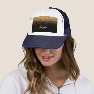 Gold Glitter Sparkle Elegant Luxury Texture        Trucker Hat