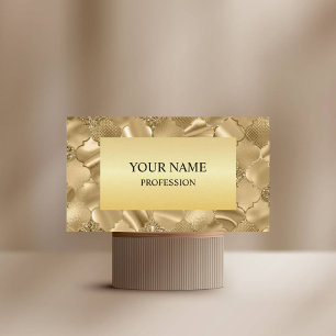 Gold Glitter Sparkle Frame Business Card