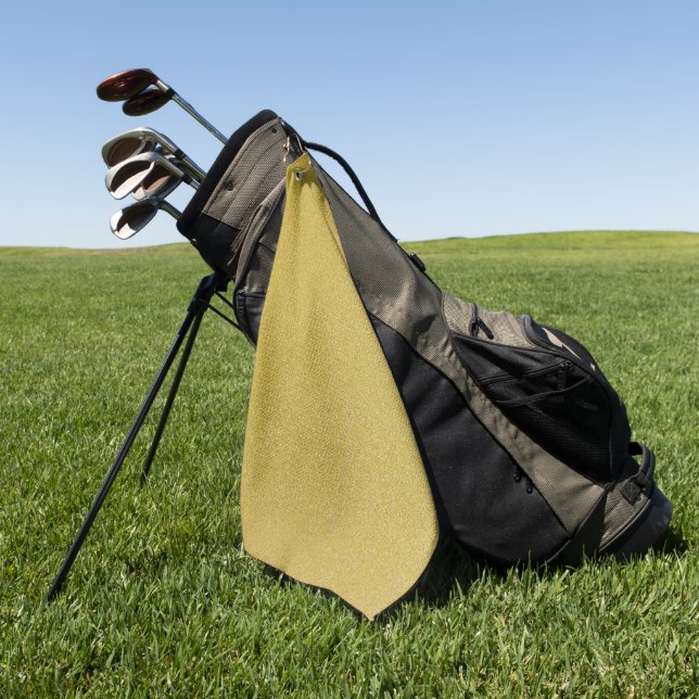 Gold Glitter, Sparkle, Glitter Background Golf Towel (Green)