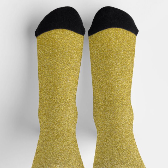 Gold Glitter, Sparkle, Glitter Background Socks (Top)
