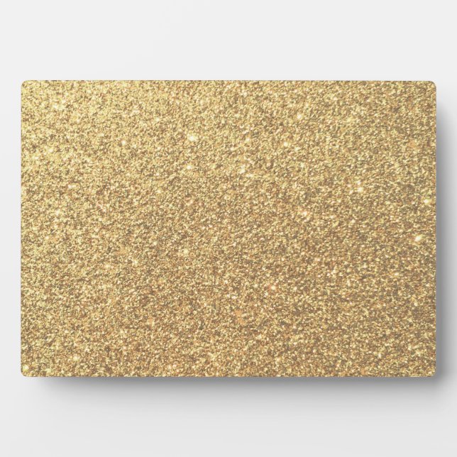 Gold Glitter Sparkle Pattern Background Plaque (Front)