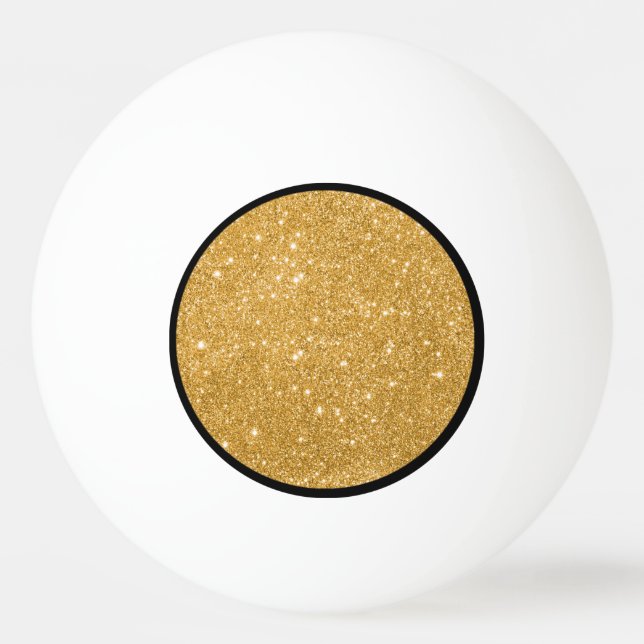 Gold Glitter Sparkles Ping Pong Ball (Back)