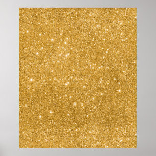 Gold Glitter Sparkles Poster