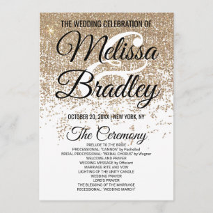 Gold Glitter Sparkles White Programs Programme