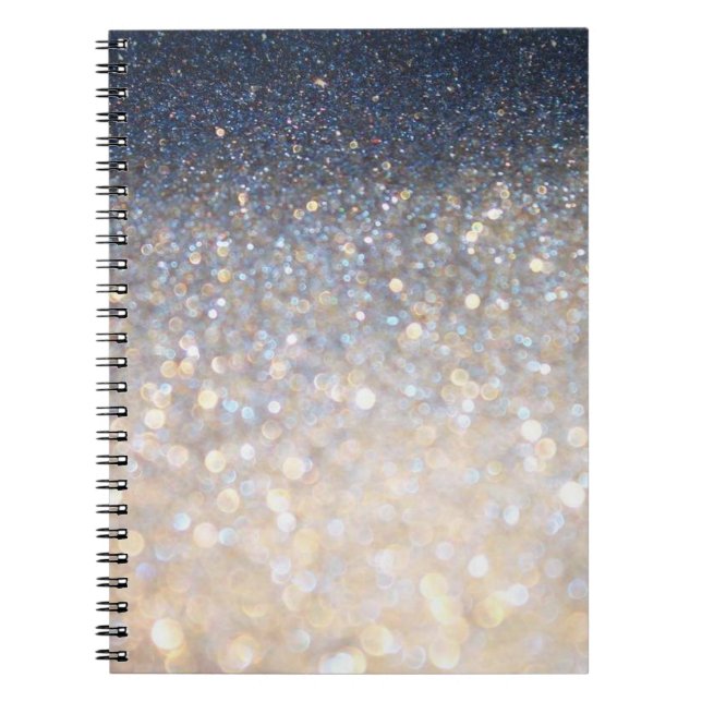 Gold Glitter Spiral Notebook (Front)