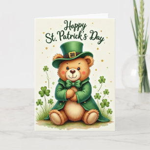 Gold Glitter St Patricks Day Card