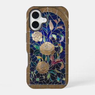 Gold Glitter Stained Glass iPhone 16 Case