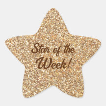 Gold Glitter Star student reward