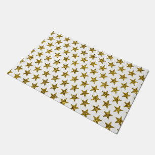 Gold glitter stars  doormat
