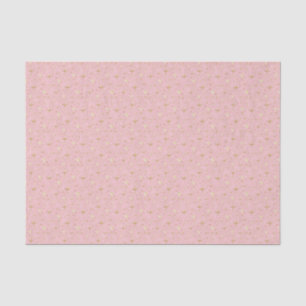 Gold glitter stars, pink and gold tissue paper