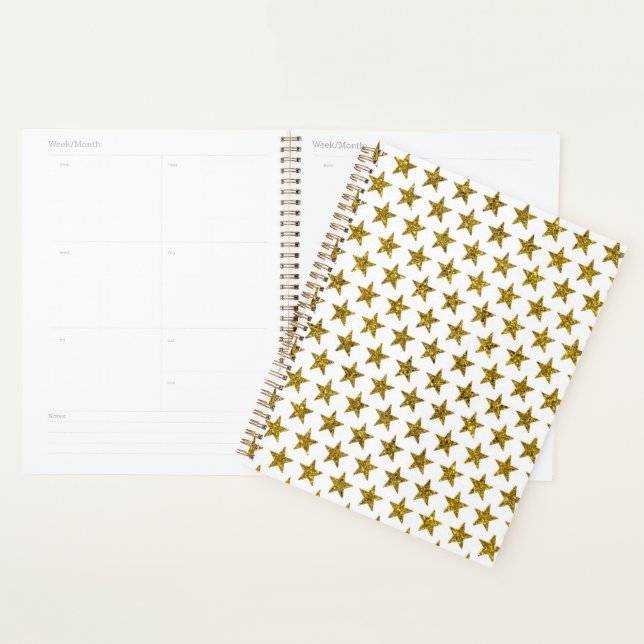 Gold glitter stars  planner (Display)