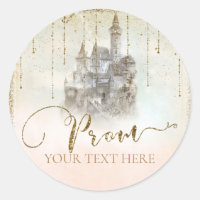 Gold Glitter Storybook Castle Senior Prom