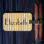 Gold Glitter Stripe Luggage Tag<br><div class="desc">Elegant simulated gold glitter stripes on luggage tags. Customise for yourself or give as a gift.</div>