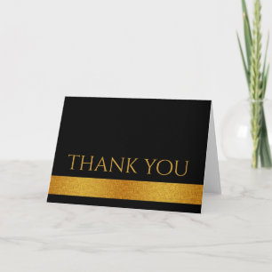 Gold Glitter Stripes Thank you for special day Card