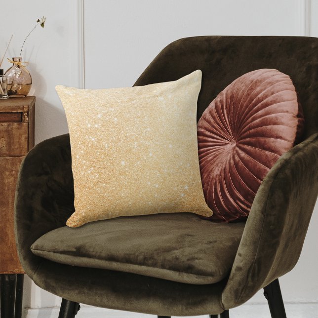 Gold Glitter Stylish Luxury Living Room Cushion (Gold Glitter Stylish Luxury Living Room Throw Pillow
)