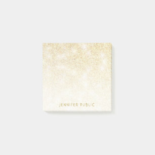 Gold Glitter Template Modern Elegant Minimalist Post-it Notes