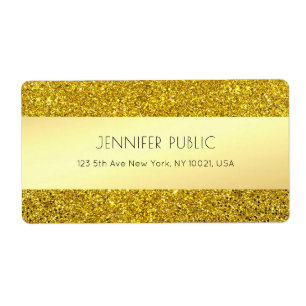 Gold Glitter Template Modern Professional Shipping