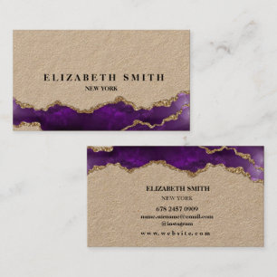 Gold Glitter Texture Marble Business Card