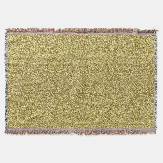 Gold Glitter Throw Blanket (Front)