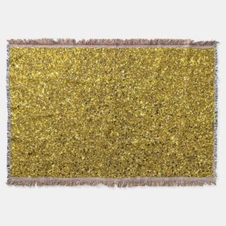 Gold Glitter Throw Blanket
