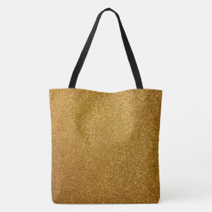 Gold glitter tote bag