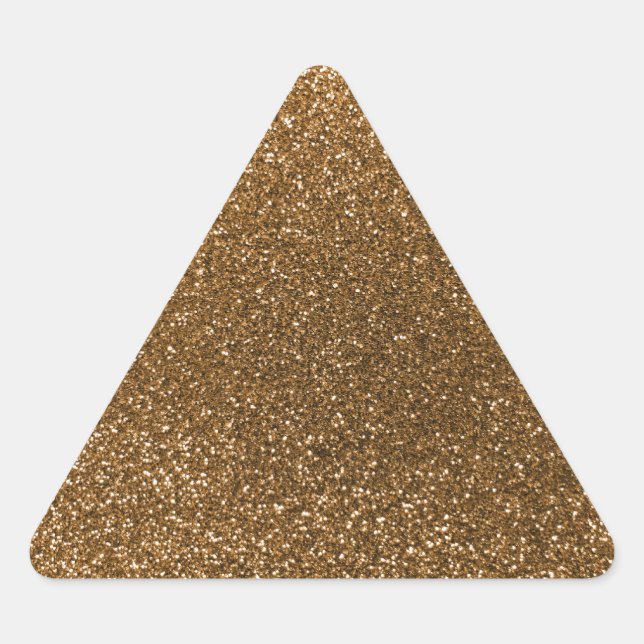 Gold glitter triangle sticker (Front)