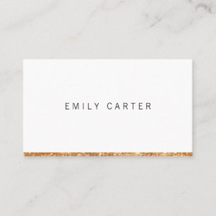 Gold Glitter Trim Business Card