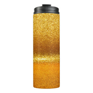 Gold glitter vintage lights texture. christmas ab thermal tumbler