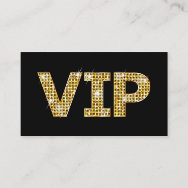Gold Glitter VIP Business Consultant Card (Front)