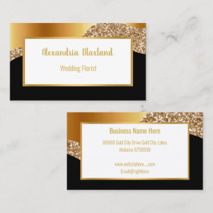 GOLD GLITTER WAVE BUSINESS CARD