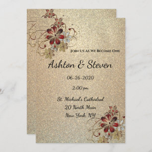 Gold & Glitter Wedding Invitation