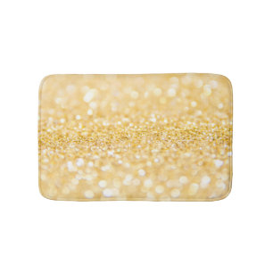 Gold Glitter With Sparks Bath Mat