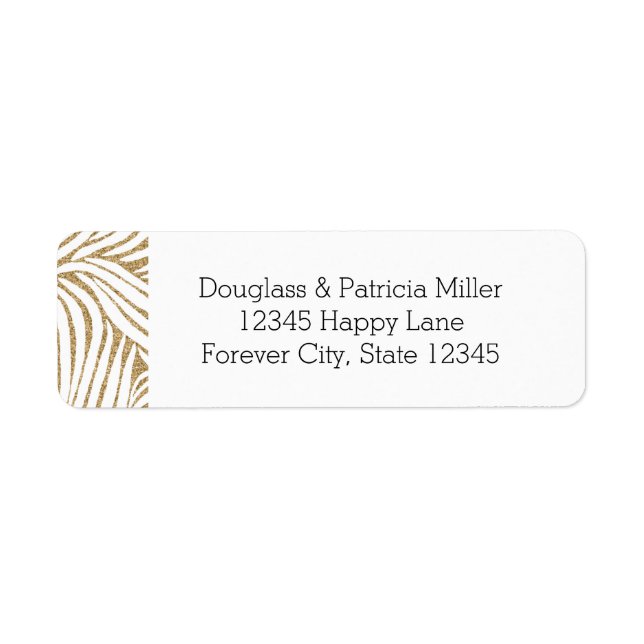 Gold Glitter Zebra Print (Front)