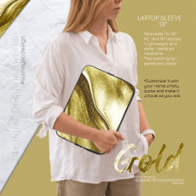 Gold Glittered Elegant Laptop Case