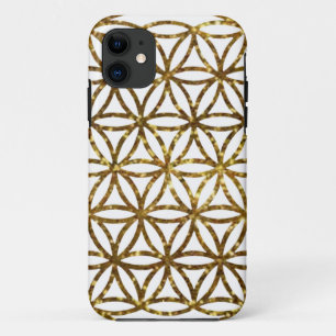 Gold glittering sparkle flower of life Case-Mate iPhone case