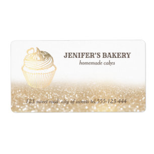 Gold glittery  Homemade cupcakes packaging