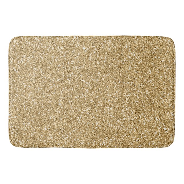 Gold Glitz Glitter      Bath Mat (Front)