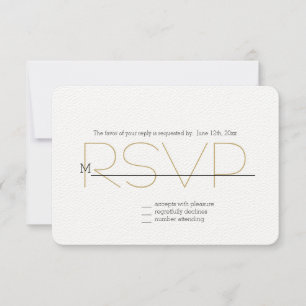 Gold Glitz RSVP Card