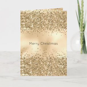Gold Glitzy Confetti Glitter Sparkle     Card