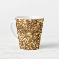 Gold Glitzy Glam Sparkle Hearts