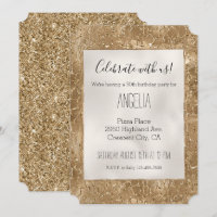 Gold Glitzy Glitter Giraffe Print
