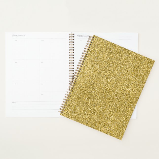 Gold Glitzy Glitter Planner (Display)