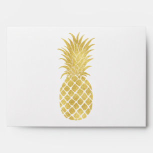 Gold Glitzy Pineapple Envelopes