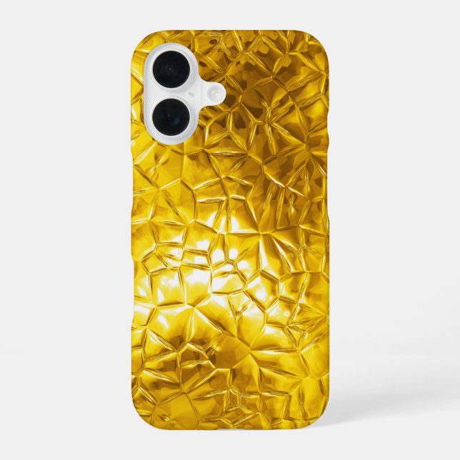 gold glowing texture iPhone 16 case (Back)