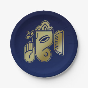 Gold Goddess Ganesha - Paper Plates
