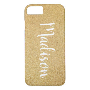 Gold Golden Classic with White Custom Name Text Case-Mate iPhone Case