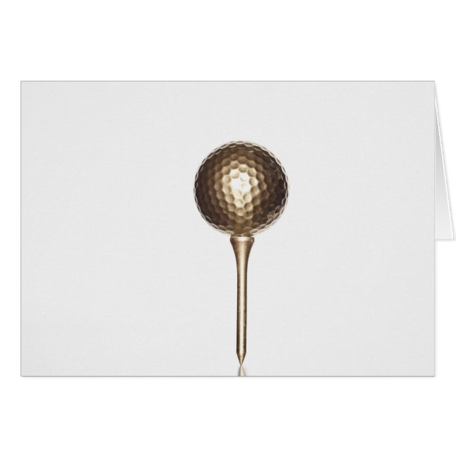Gold golf ball and tee (Front Horizontal)